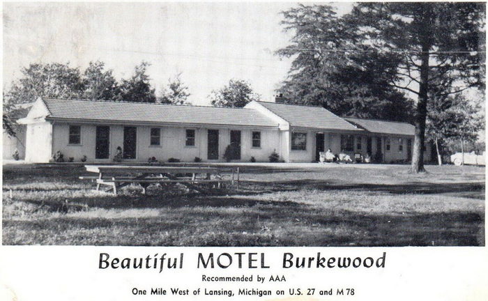 Burkewood Motel (Burkewood Inn) - Old Postcard